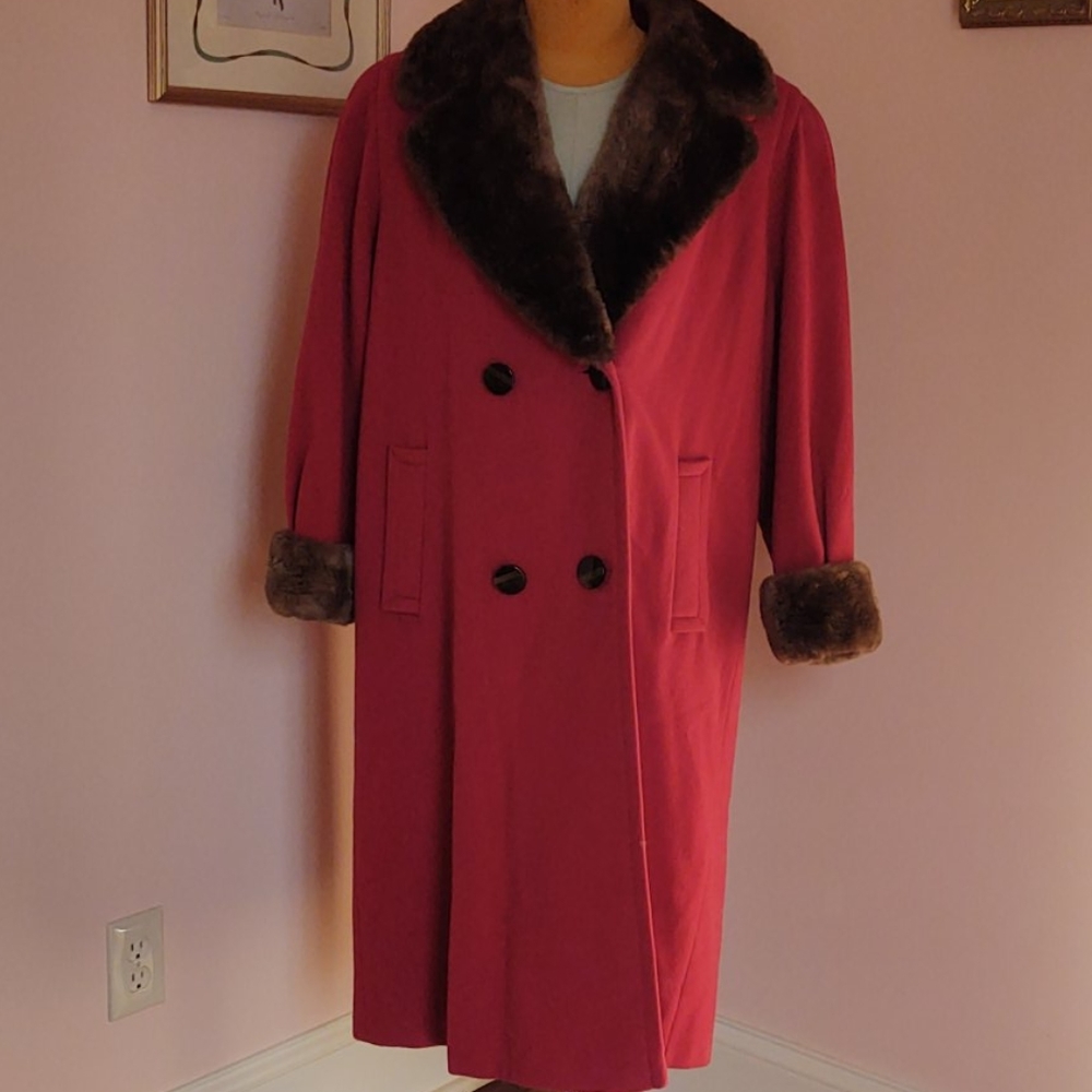 Vintage Fur Trim Coat